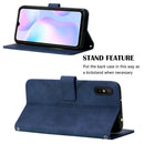 For Xiaomi Redmi 9A / 9i / 9AT Crossbody 3D Embossed Flip Leather Phone Case(Blue)