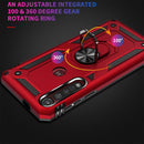 For Motorola Moto G8 Plus Armor Shockproof TPU + PC Protective Case with 360 Degree Rotation Holder(Black)