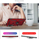 For Motorola Moto G8 Plus Armor Shockproof TPU + PC Protective Case with 360 Degree Rotation Holder(Black)