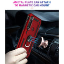 For Motorola Moto G8 Plus Armor Shockproof TPU + PC Protective Case with 360 Degree Rotation Holder(Rose Gold)