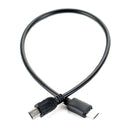 5 PCS 30cm Mini 5 Pin USB to Micro USB OTG Phone Data Cable for Canon(Black)
