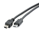 5 PCS 30cm Mini 5 Pin USB to Micro USB OTG Phone Data Cable for Canon(Black)