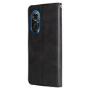 For Honor 50 SE / Huawei Nova 9 SE Fashion Calf Texture Zipper Horizontal Flip Leather Case(Black)