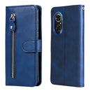 For Honor 50 SE / Huawei Nova 9 SE Fashion Calf Texture Zipper Horizontal Flip Leather Case(Blue)