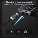 5 PCS Mini USB to USB A Woven Data / Charge Cable for MP3, Camera, Car DVR, Length:1m(Gold)