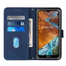 For Nokia G50 Crossbody 3D Embossed Flip Leather Phone Case(Blue)