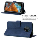 For Nokia G50 Crossbody 3D Embossed Flip Leather Phone Case(Blue)