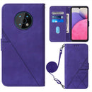 For Nokia G50 Crossbody 3D Embossed Flip Leather Phone Case(Purple)