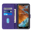For Nokia G50 Crossbody 3D Embossed Flip Leather Phone Case(Purple)