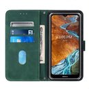 For Nokia G50 Crossbody 3D Embossed Flip Leather Phone Case(Dark Green)