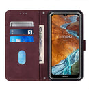 For Nokia G50 Crossbody 3D Embossed Flip Leather Phone Case(Wine Red)