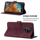 For Nokia G50 Crossbody 3D Embossed Flip Leather Phone Case(Wine Red)