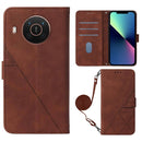 For Nokia X20 / X10 Crossbody 3D Embossed Flip Leather Phone Case(Brown)