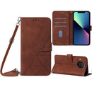 For Nokia X20 / X10 Crossbody 3D Embossed Flip Leather Phone Case(Brown)