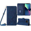For Nokia X20 / X10 Crossbody 3D Embossed Flip Leather Phone Case(Blue)