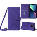 For Nokia X20 / X10 Crossbody 3D Embossed Flip Leather Phone Case(Purple)