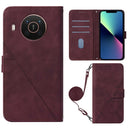 For Nokia X20 / X10 Crossbody 3D Embossed Flip Leather Phone Case(Wine Red)