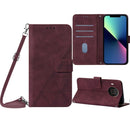 For Nokia X20 / X10 Crossbody 3D Embossed Flip Leather Phone Case(Wine Red)