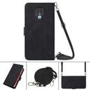 For Tecno Camon 16 Crossbody 3D Embossed Flip Leather Phone Case(Black)