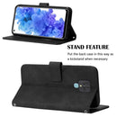 For Tecno Camon 16 Crossbody 3D Embossed Flip Leather Phone Case(Black)