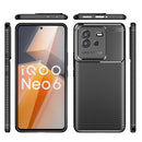 For vivo IQOO Neo6 Carbon Fiber Texture Shockproof TPU Phone Case(Black)
