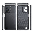 For OPPO Realme C31 4G Carbon Fiber Texture Shockproof TPU Phone Case(Black)