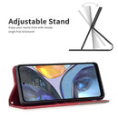 For Motorola Moto G22 Prismatic Invisible Magnetic Leather Phone Case(Red)
