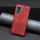 For Motorola Moto G22 Prismatic Invisible Magnetic Leather Phone Case(Red)