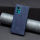 For Motorola Moto G22 Prismatic Invisible Magnetic Leather Phone Case(Blue)