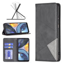 For Motorola Moto G22 Prismatic Invisible Magnetic Leather Phone Case(Black)