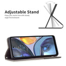 For Motorola Moto G22 Prismatic Invisible Magnetic Leather Phone Case(Grey)