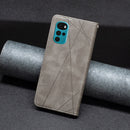 For Motorola Moto G22 Prismatic Invisible Magnetic Leather Phone Case(Grey)