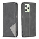 For OPPO Realme C35 Prismatic Invisible Magnetic Leather Phone Case(Black)