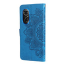 For Honor 50 SE / Huawei nova 9 SE 7-petal Flowers Embossed Flip Leather Phone Case(Blue)