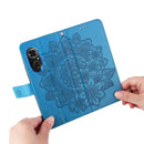 For Honor 50 SE / Huawei nova 9 SE 7-petal Flowers Embossed Flip Leather Phone Case(Blue)