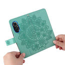 For Honor 50 SE / Huawei nova 9 SE 7-petal Flowers Embossed Flip Leather Phone Case(Green)