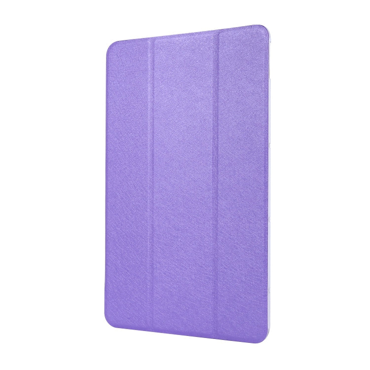 For Huawei MatePad Pro 10.8 inch Silk Texture Horizontal Flip Leather Case with Three-folding Holder(Dark Purple)