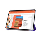 For Huawei MatePad Pro 10.8 inch Silk Texture Horizontal Flip Leather Case with Three-folding Holder(Dark Purple)