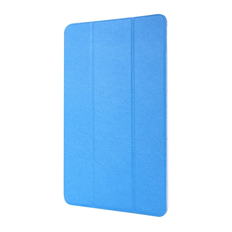 For Huawei MatePad Pro 10.8 inch Silk Texture Horizontal Flip Leather Case with Three-folding Holder(Light Blue)