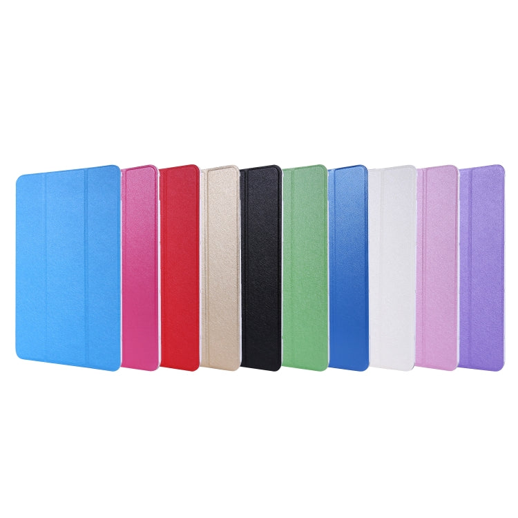 For Huawei MatePad Pro 10.8 inch Silk Texture Horizontal Flip Leather Case with Three-folding Holder(Light Blue)