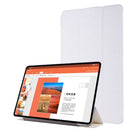 For Huawei MatePad Pro 10.8 inch Silk Texture Horizontal Flip Leather Case with Three-folding Holder(White)