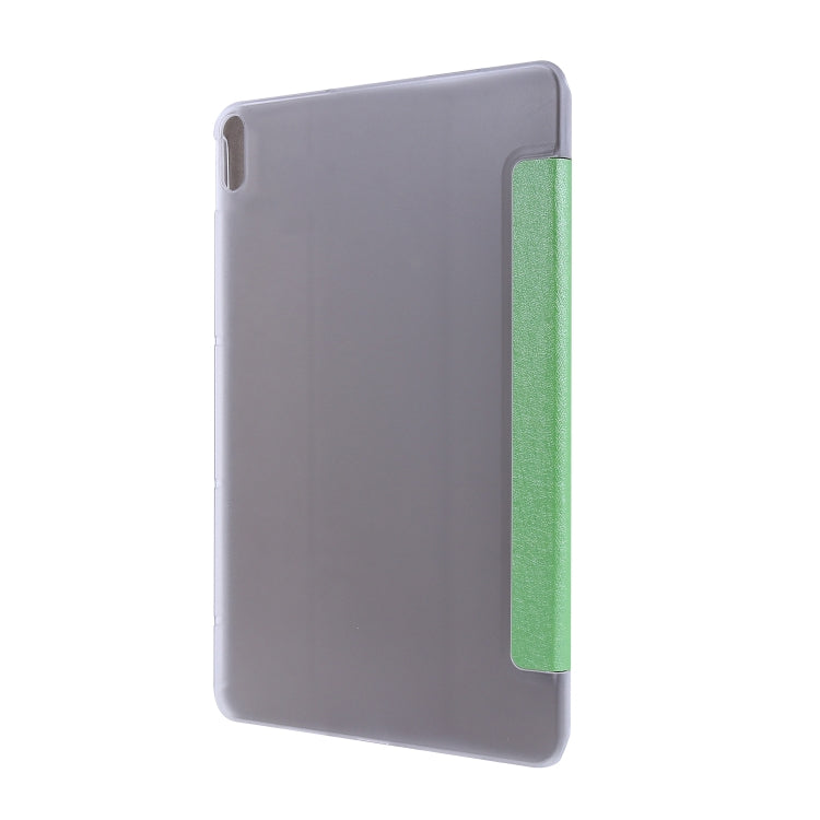 For Huawei MatePad Pro 10.8 inch Silk Texture Horizontal Flip Leather Case with Three-folding Holder(Green)