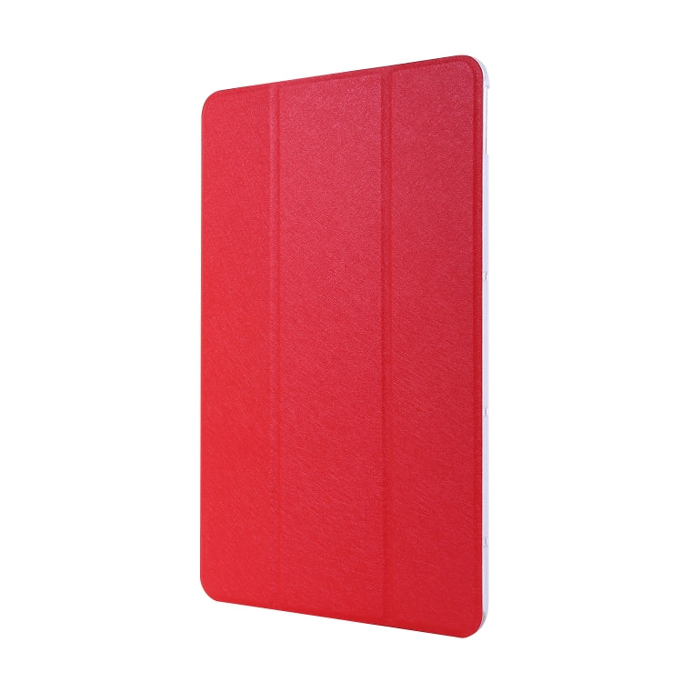 For Huawei MatePad Pro 10.8 inch Silk Texture Horizontal Flip Leather Case with Three-folding Holder(Red)