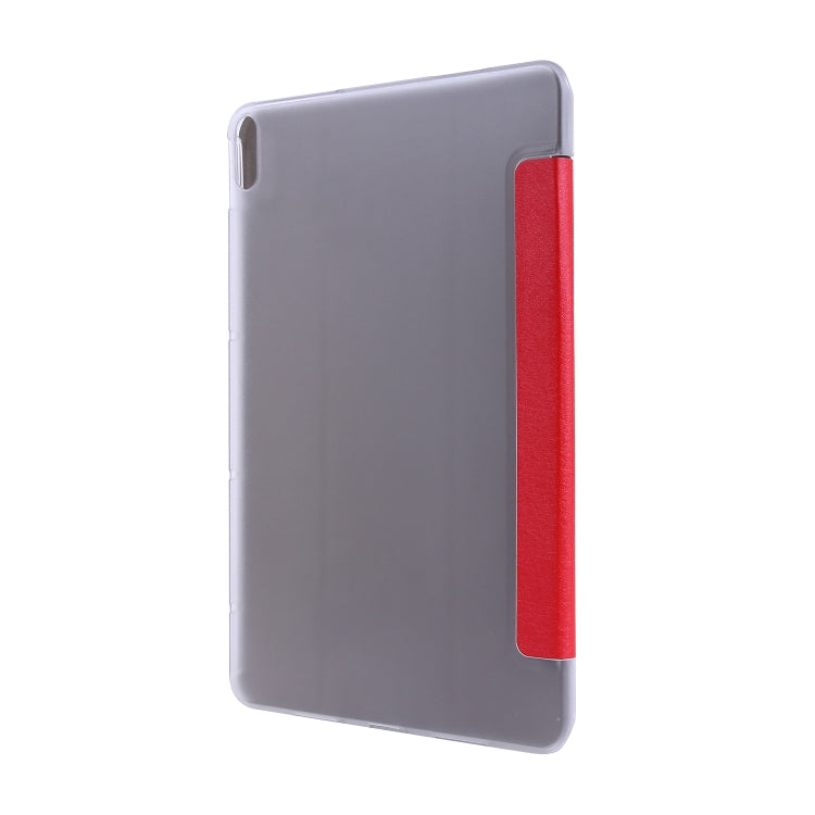 For Huawei MatePad Pro 10.8 inch Silk Texture Horizontal Flip Leather Case with Three-folding Holder(Red)