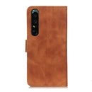For Sony Xperia I IV KHAZNEH Retro Texture Horizontal Flip Leather Phone Case(Brown)