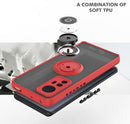 For Xiaomi 12 Pro Q Shadow 1 Series TPU + PC Phone Case with Ring Holder(Black+Red)