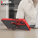 For Xiaomi 12 Pro Q Shadow 1 Series TPU + PC Phone Case with Ring Holder(Black+Red)
