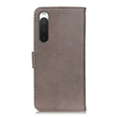 For Sony Xperia 10 IV KHAZNEH Cowhide Texture Horizontal Flip Leather Phone Case(Khaki)