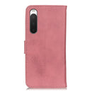 For Sony Xperia 10 IV KHAZNEH Cowhide Texture Horizontal Flip Leather Phone Case(Pink)