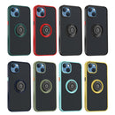 Q Shadow 1 Series TPU + PC Phone Case with Ring Holder For iPhone 13 Pro Max(Black+Red)